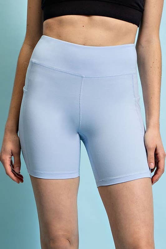 Sunday Morning - Wholesale Athletic Shorts - Women's - P406237-Butter Soft 6 Inch Biker Short with Pockets36