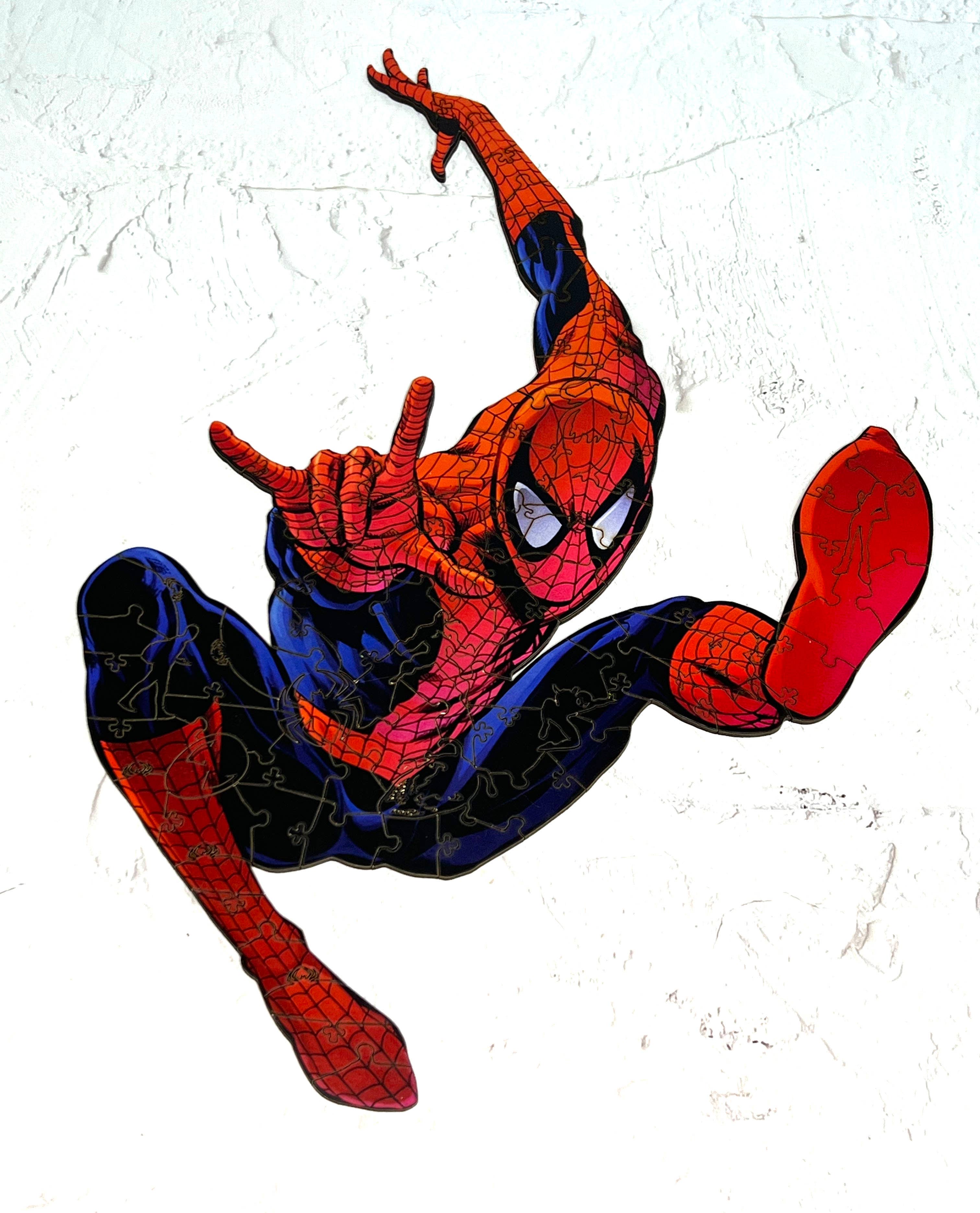 Max Woody™ – Engroshandel Puslespil - Børn – Træ puslespil Unikke figurer Spider Man L Størrelse7