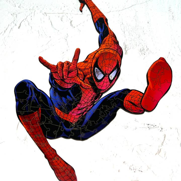 Max Woody™ – Engroshandel Puslespil - Børn – Træ puslespil Unikke figurer Spider Man L Størrelse7