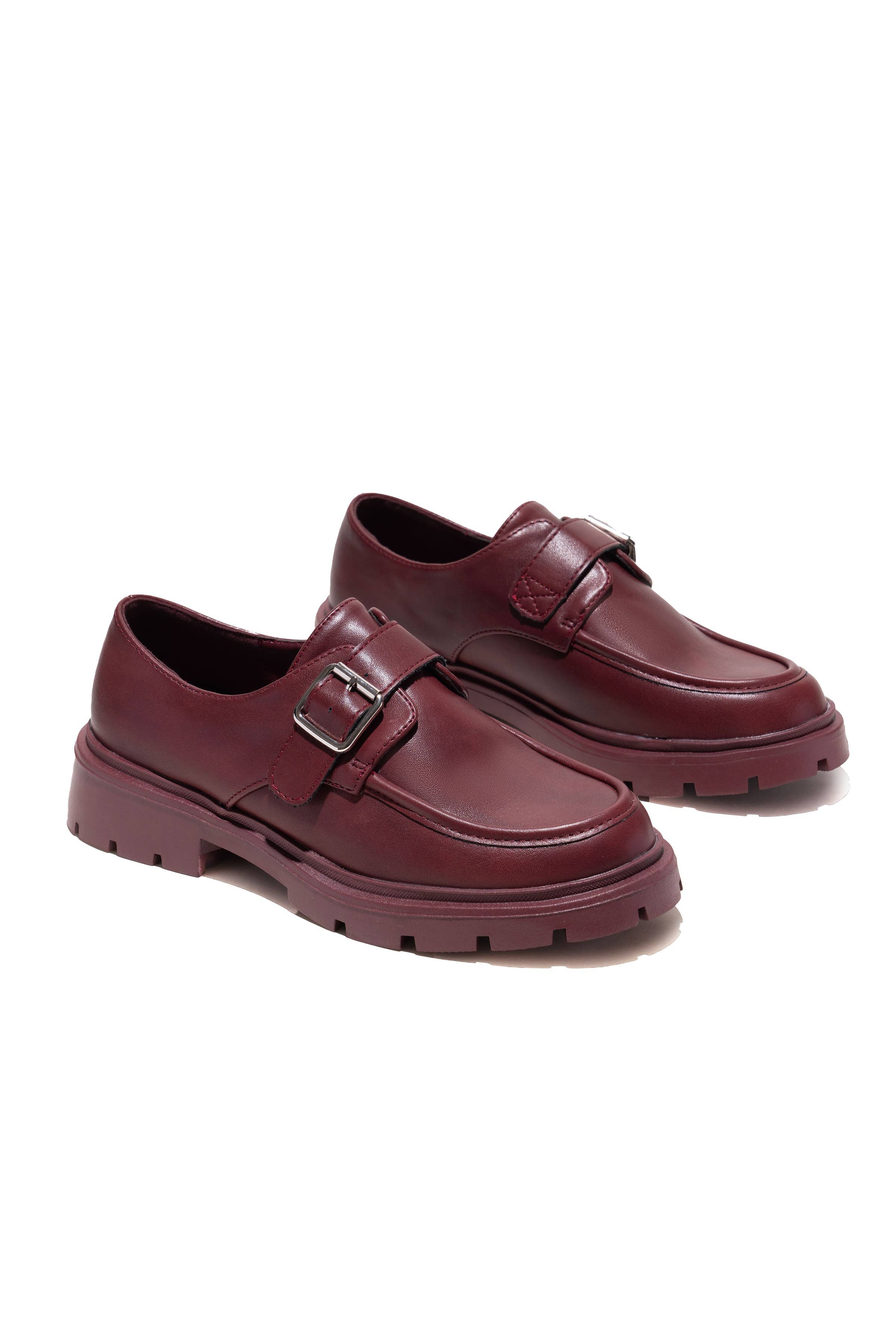 C'M PARIS - Wholesale Loafers - Women's - Chunky Loafer with Strap and Buckle 77-6539