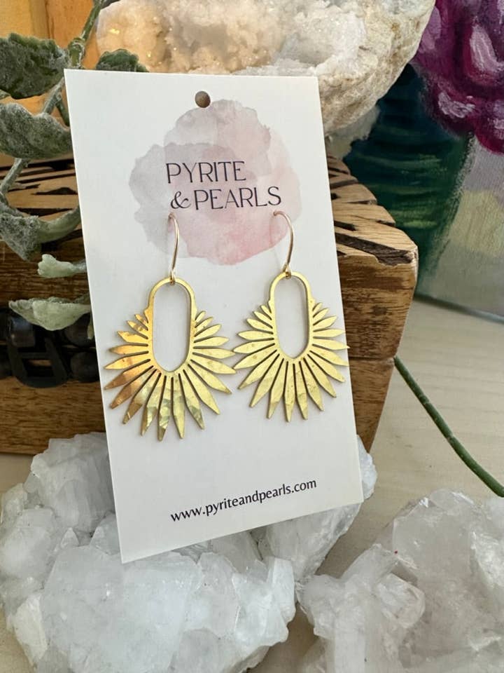 Sunbeam Earrings for wholesale by Pyrite and Pearls
