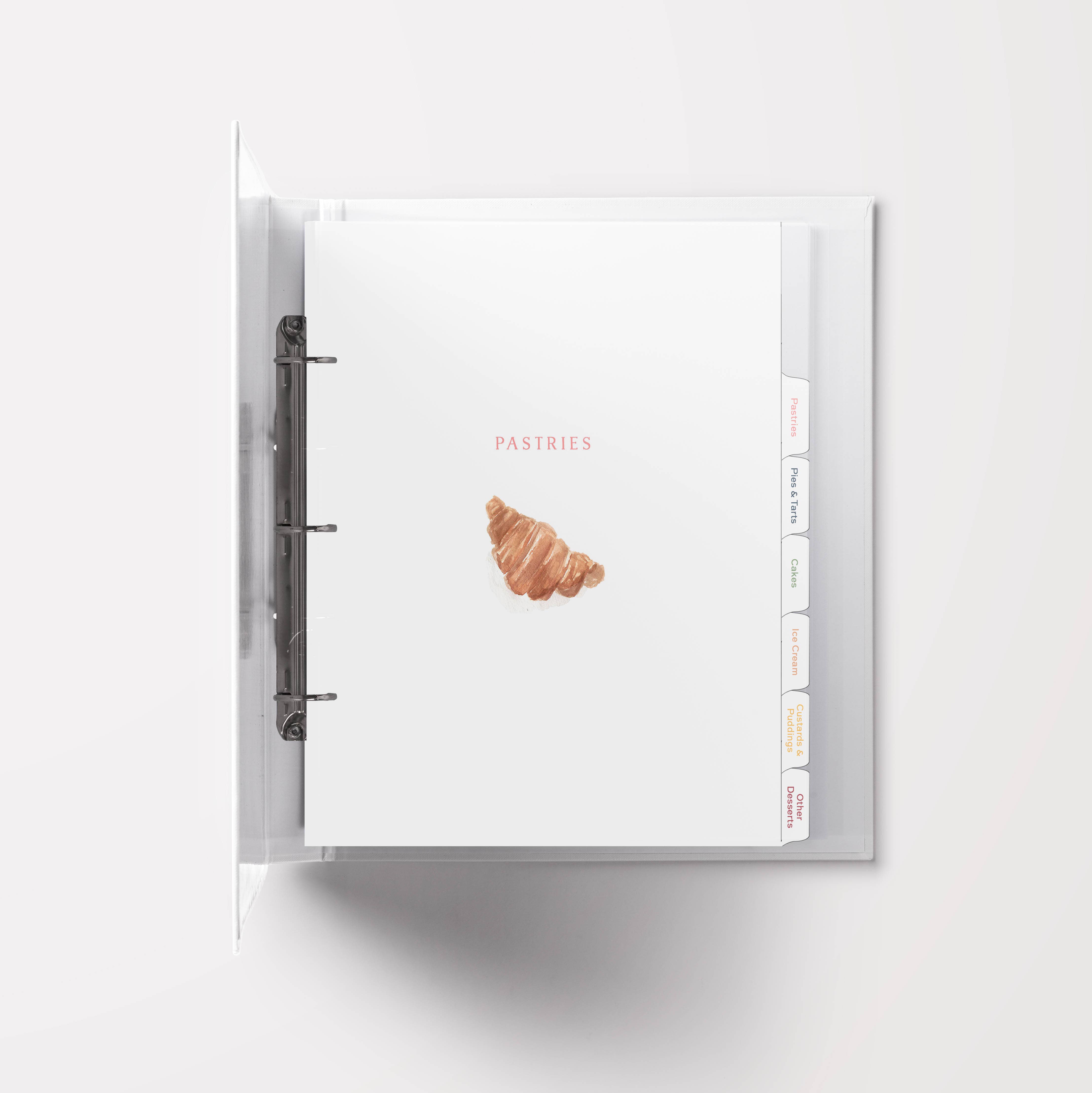 The Illustrated Life – Großhandel Ordner – Dessert-Rezept-Binder-Index Tab Teiler4