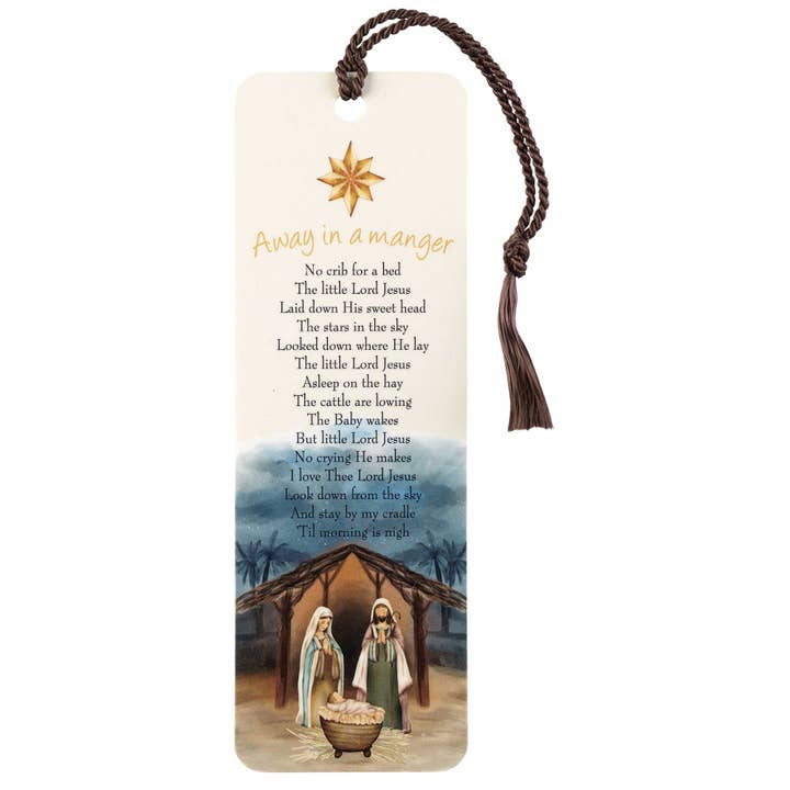 Dicksons - Wholesale Bookmark - AWAY IN A MANGER TASSEL BOOKMARK