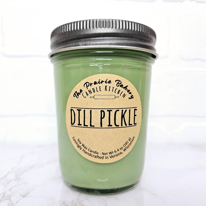 Dill Pickle | Pickled Cucumber Scented Soy Wax Candle for wholesale by The Prairie Bakery Candle Kitchen LLC