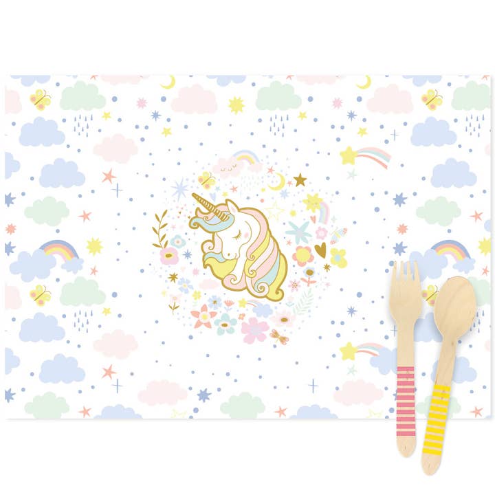 6 unicorns underlägg av papper – återvinningsbara för wholesale av Annikids