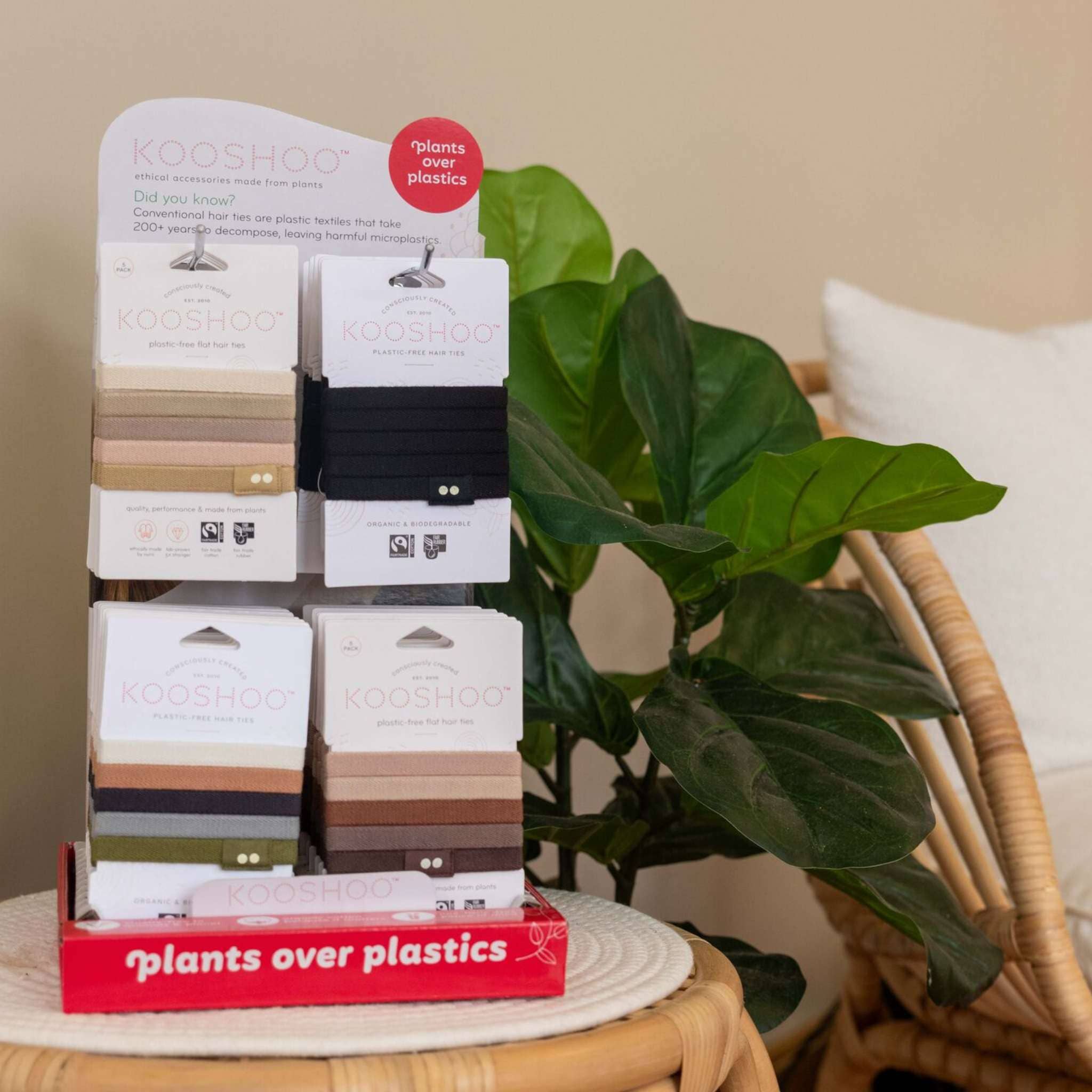 KOOSHOO - Wholesale Hair Tie - Plastic-Free Hair Tie Display Bundle: Sustainable & Stylish1