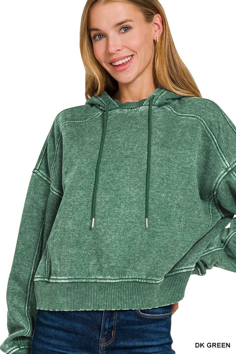 Vanilla Monkey - Wholesale Hoodie - Women's - Acid Wash Fleece Hoodie4