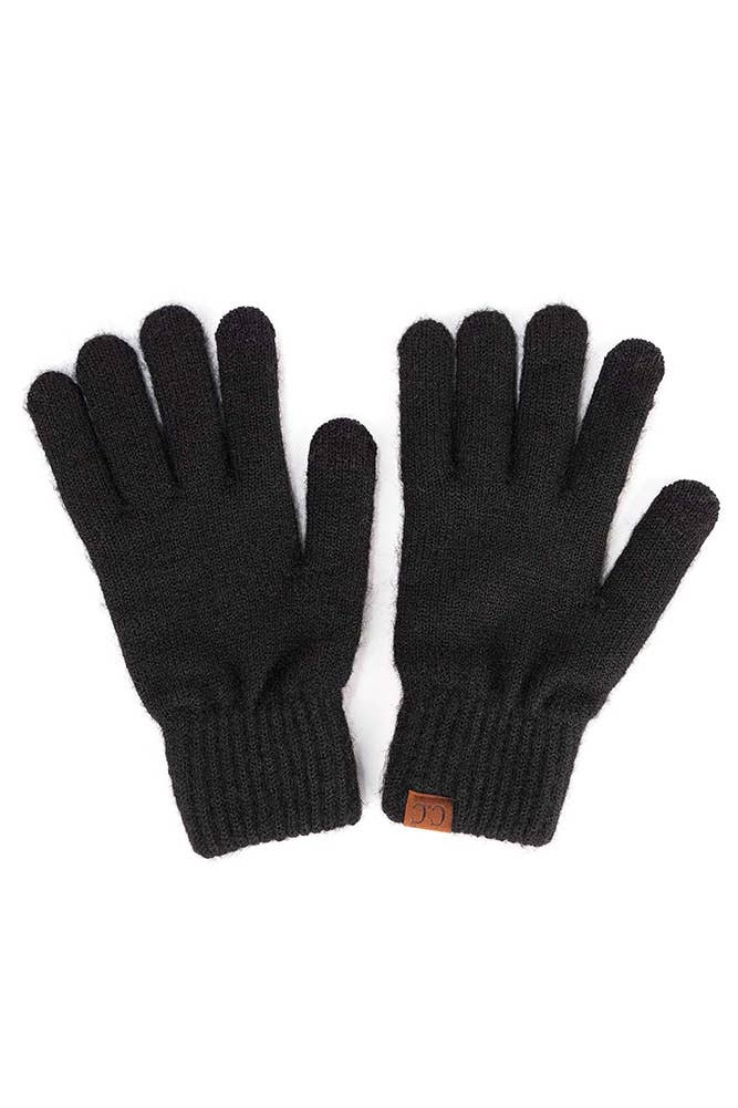 Hana - Wholesale Gloves - Women's - C.C Heather Knit Plain Gloves1