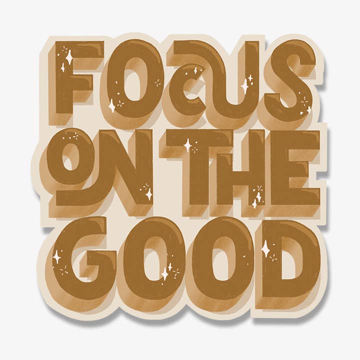 Fokusera på bra hand bokstäver väderbeständig Die Cut klistermärke för wholesale av Beka Gene Studio