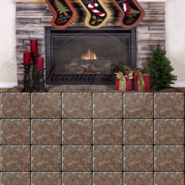 TWEE IN ÉÉN 7ft x 12ft/ donkere travertijn vloer voor wholesale door Swanky Prints