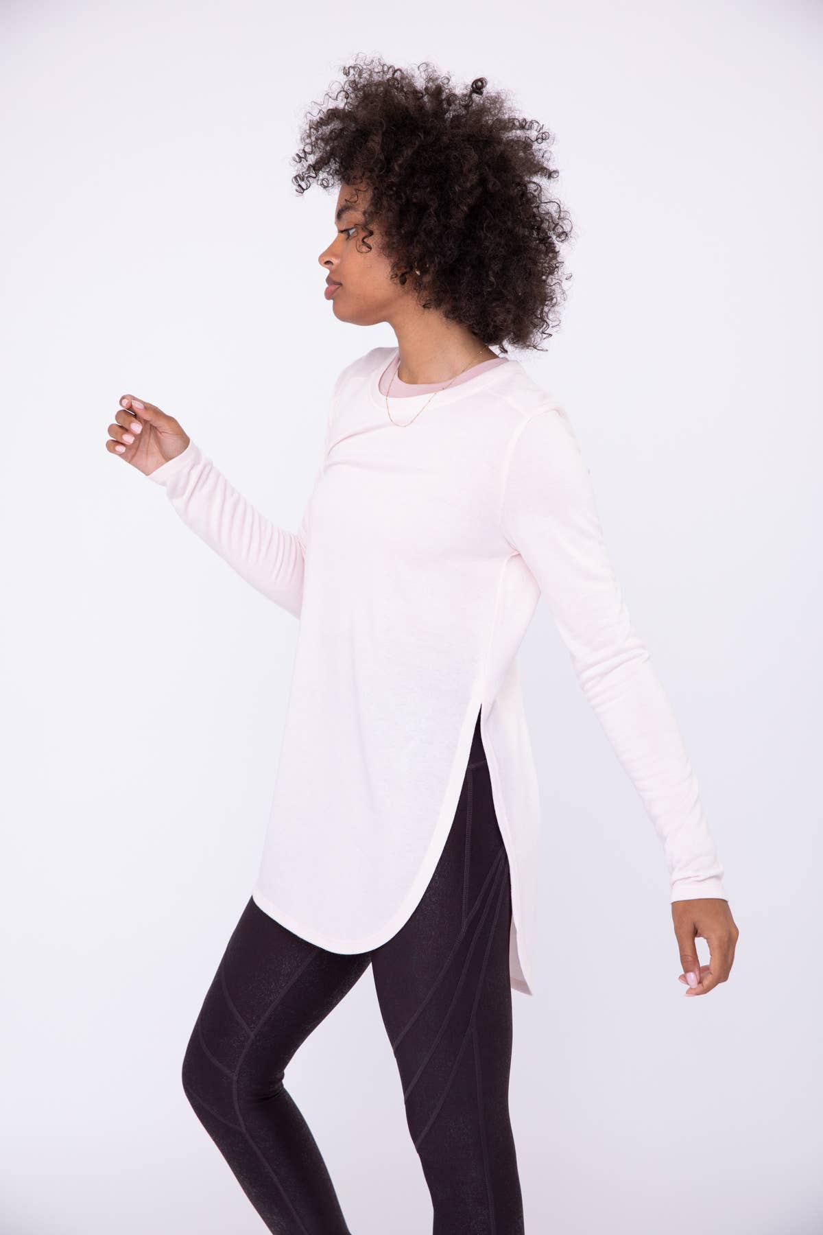 Mono B - Wholesale Tunic - Women's - Long Sleeve Flow Top with Side Slit28