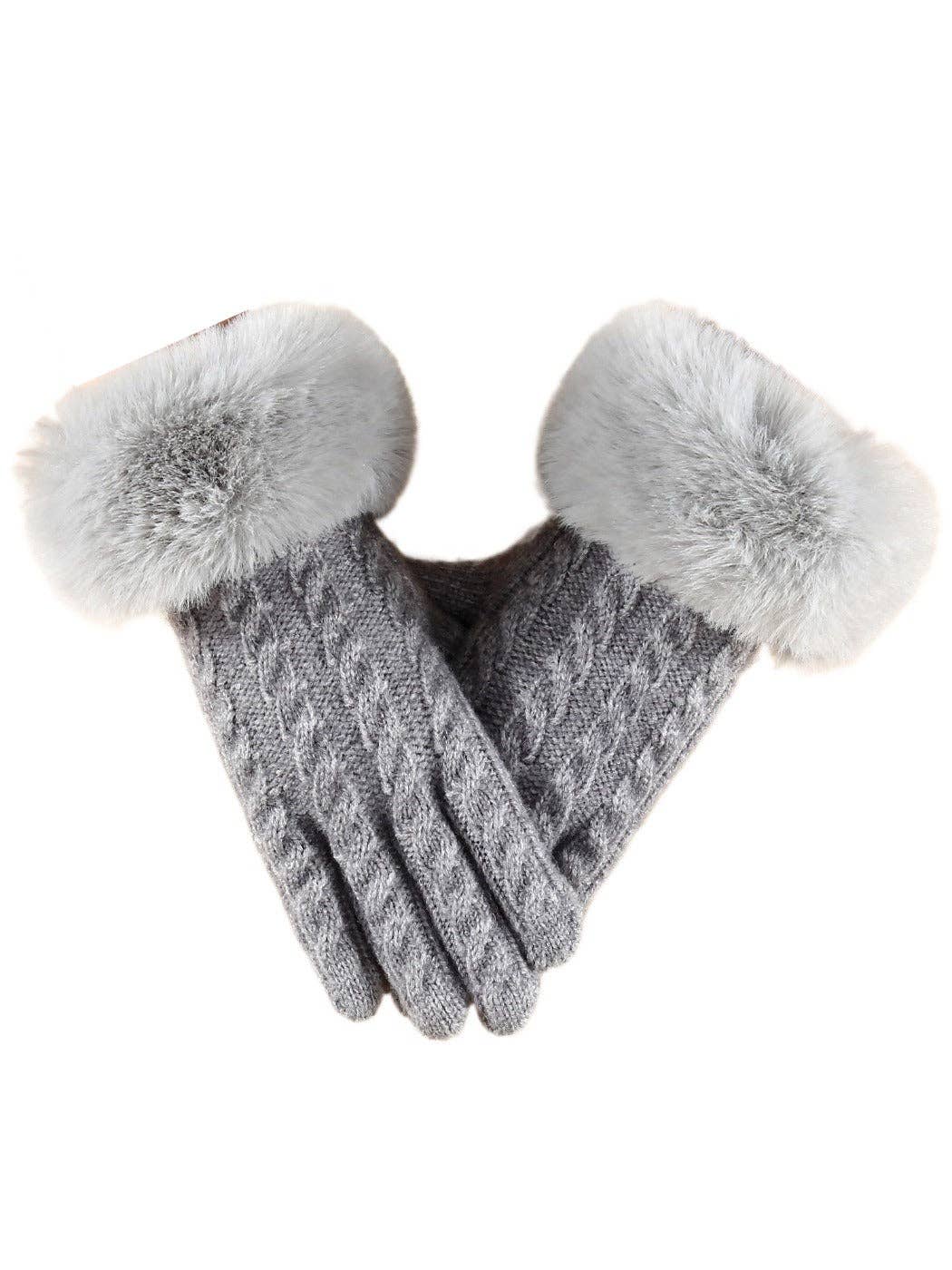 Funkyrel® Atzbranding Limited - Wholesale Gloves - Women's - Gloving - Elegant Gloves with Fur Cuff3