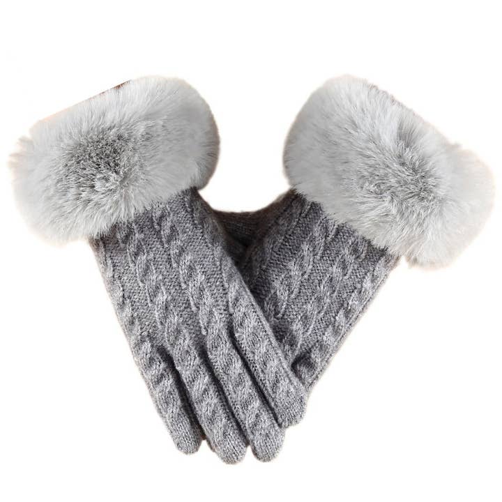 Funkyrel® Atzbranding Limited - Wholesale Gloves - Women's - Gloving - Elegant Gloves with Fur Cuff3