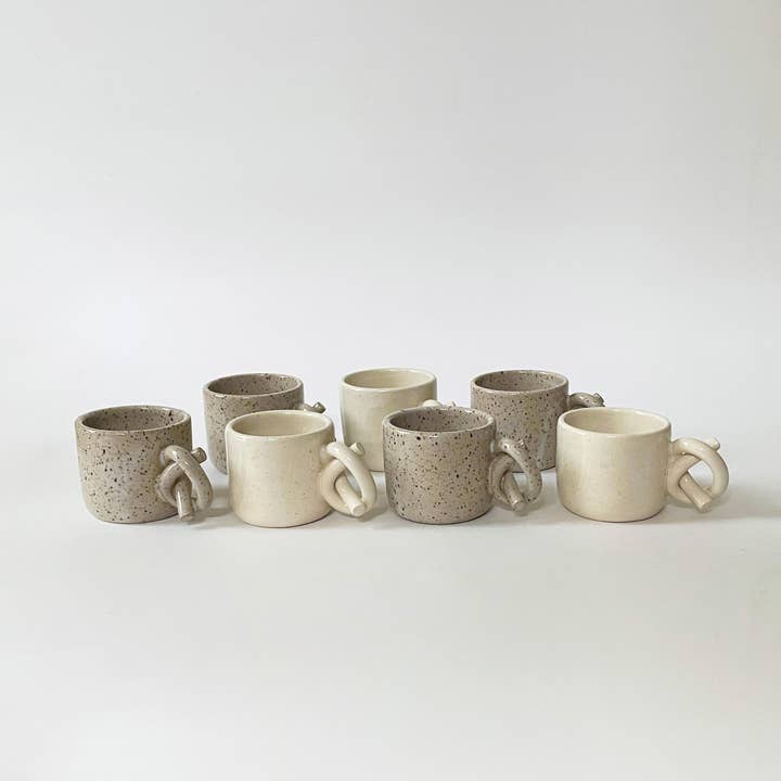 Sunday Studio - Wholesale Coffee Mug - Handmade Ceramic Knot Handle Espresso Cup