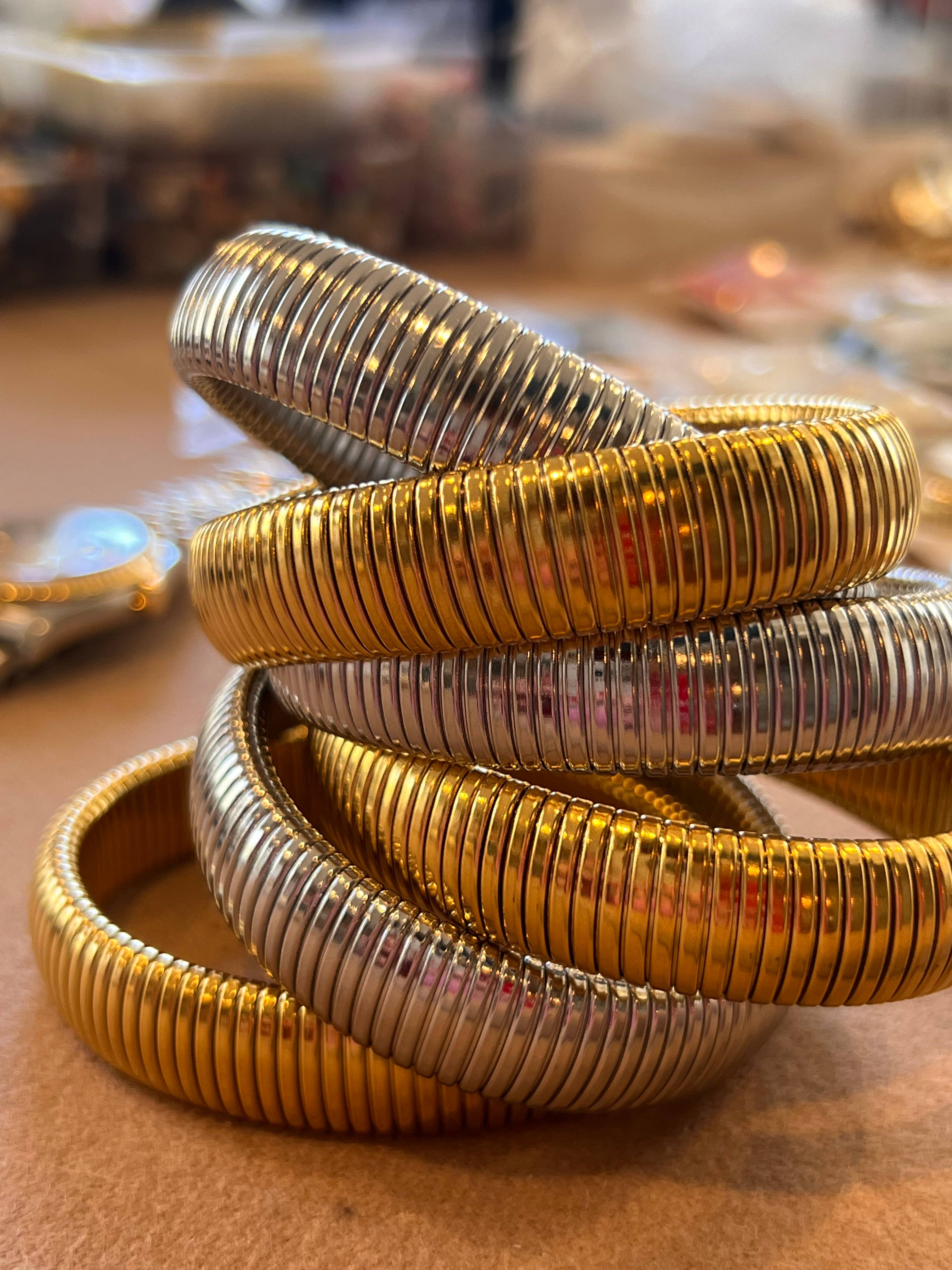 Karli Buxton - Wholesale Bangle Bracelet - Snake Coil Stacks3