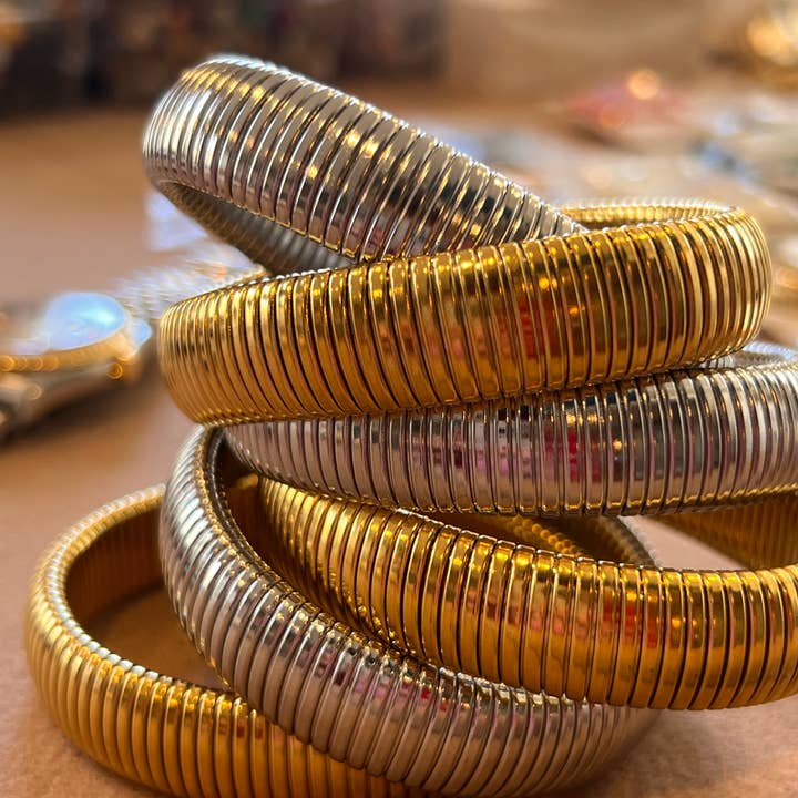 Karli Buxton - Wholesale Bangle Bracelet - Snake Coil Stacks3