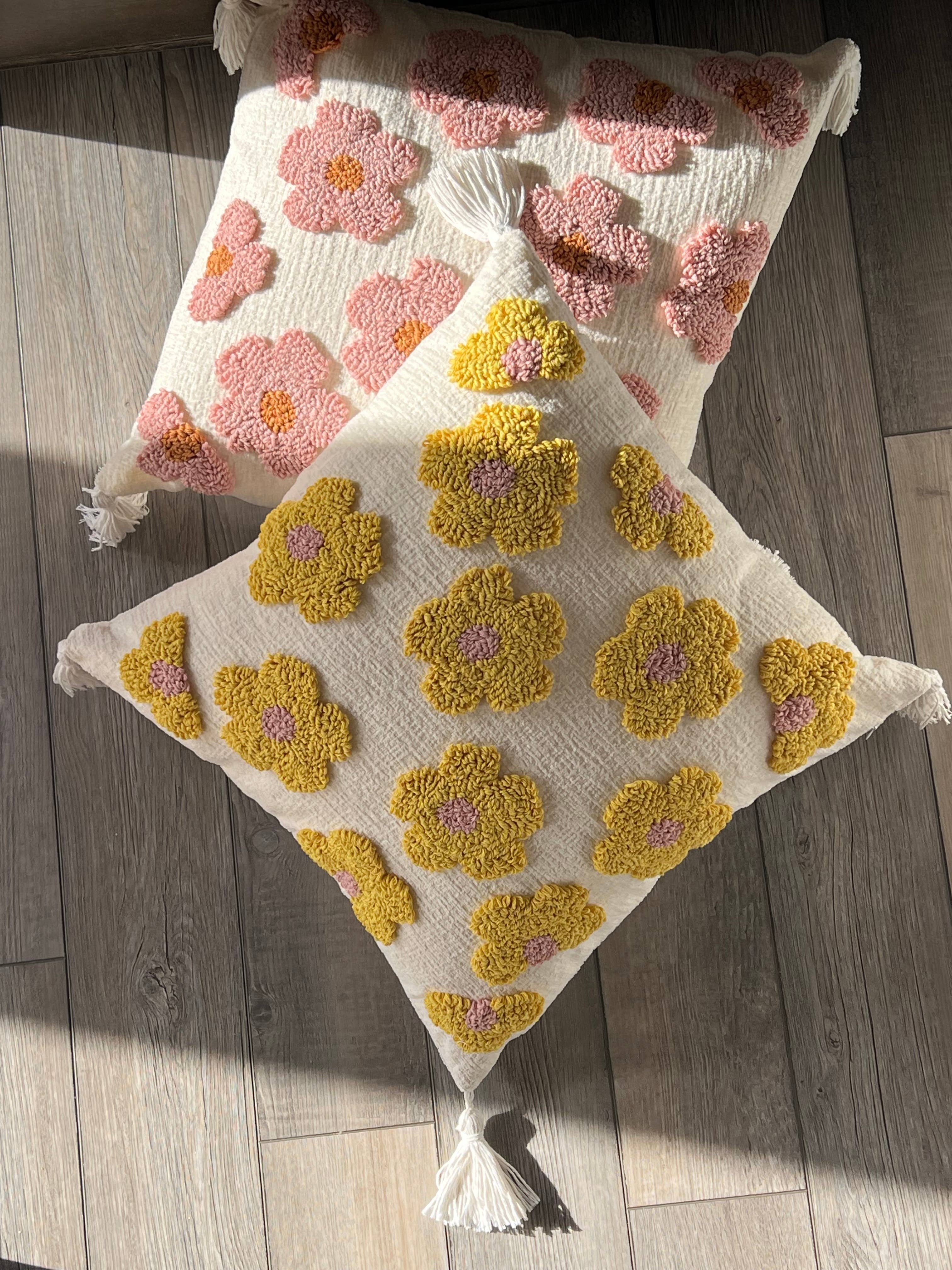 Delmar Decor - Vendita all'ingrosso Fodera cuscino decorativo - Cuscino primaverile, fodera trapuntata con motivo floreale 10