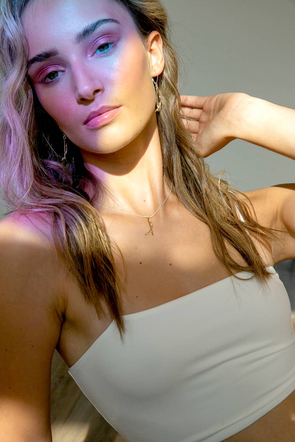 Freshie & Zero - Wholesale Dangle Earrings - Astral Curved Gold & Silver Bars Mini Dangle Earrings STARS1