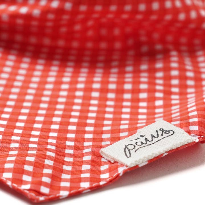 The Paws - Wholesale Pet Bandana - Dog - Red Gingham Dog Bandana