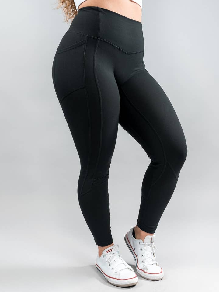 Legging Booty Coeur sans effort - Noir pour la vente par Til You Collapse