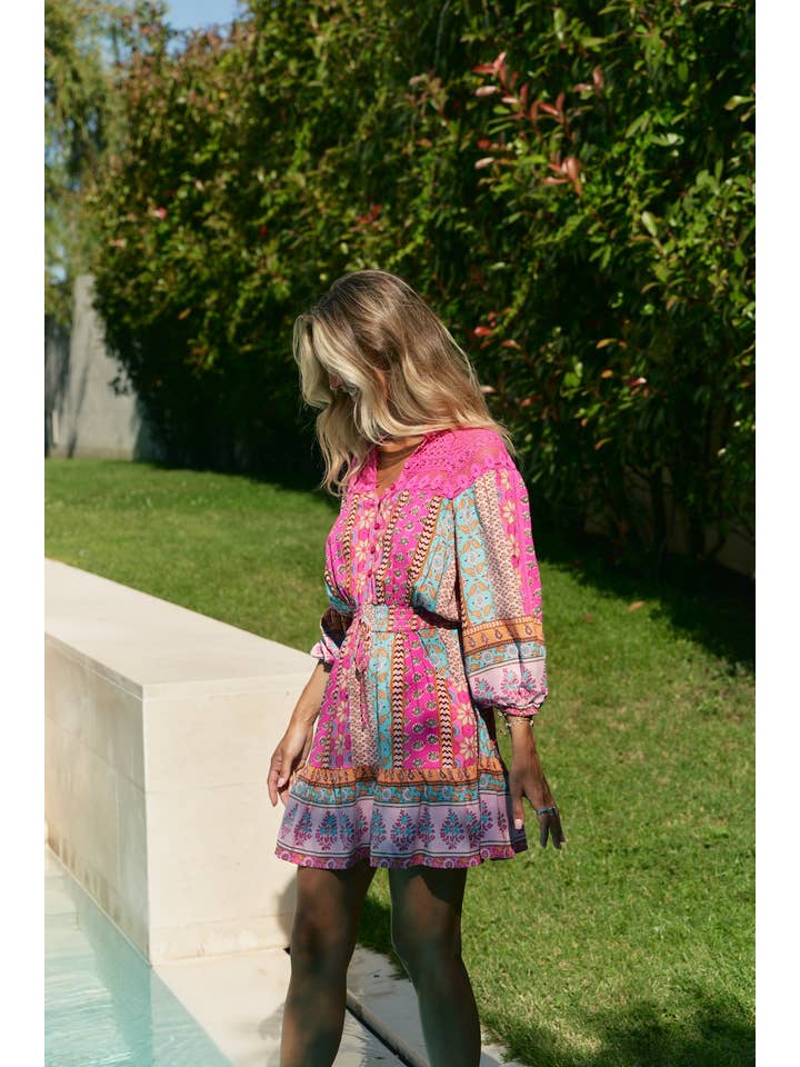Jaase - Wholesale Dress - Women's - CEDELLA PRINT OLIVIA MINI