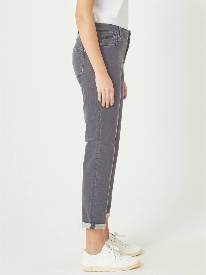 Nila - Boyfriend Fit Denim Jeans Pants - Grey for wholesale on Faire1