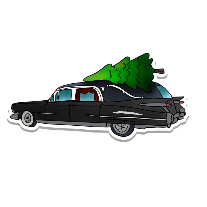 Gotisk | Julgran | Bilbil | Vinyl klistermärke | 3.5" för wholesale av Rebel and Siren Stickers