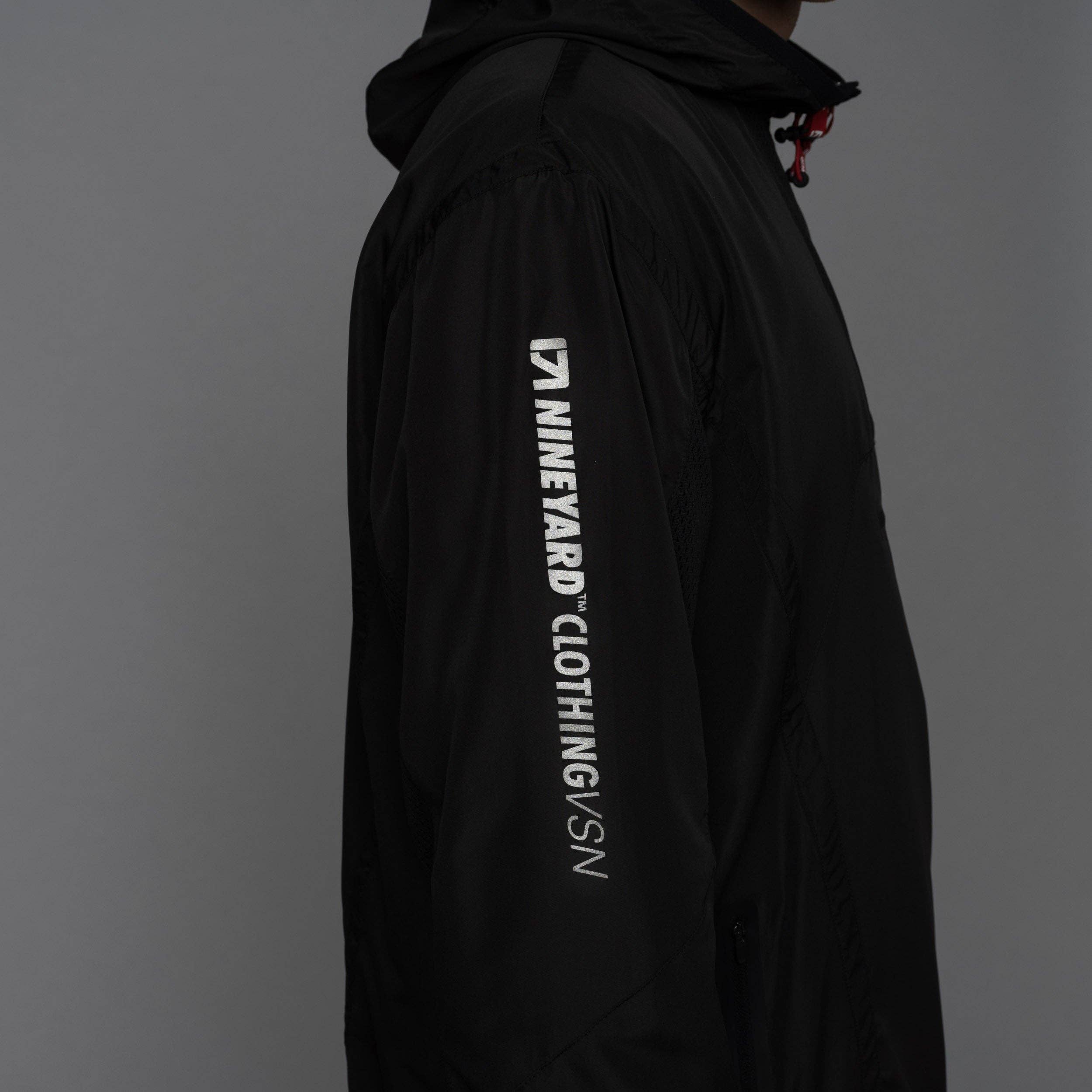 black SIGNATURE. vent half zip windbreaker jacket for wholesale on Faire2