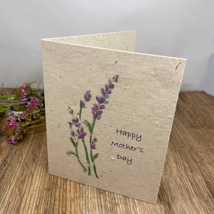 1 Simple Seed - Wholesale Mother's Day Card - Mothers Day | Pink Lavender |Hand Drawn | Plantable Card