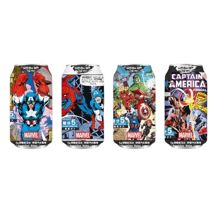 High Up 5gs Capt. America Sparkling Water – Lemonade 330ml - 24ct for wholesale by I Got Your Candy