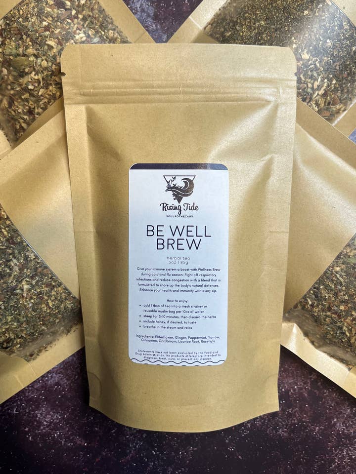 Be Well Brew for wholesale by Rising Tide Soulpothecary