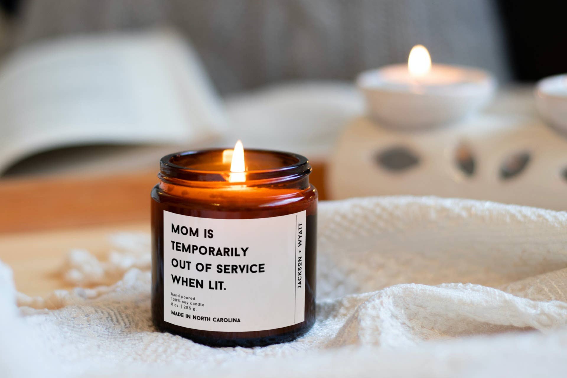 Jackson + Wyatt - Wholesale Jar/Filled Candle - Mom Candle Mother's Day Gift Funny Out of service when lit1