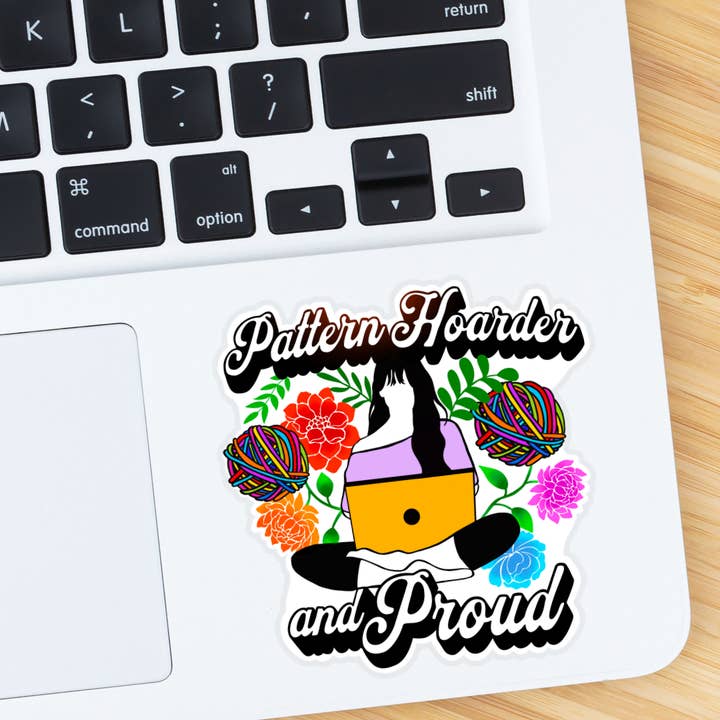 Pattern Hoarder and Proud Sticker, Yarn for wholesale by Anna B. Shop
