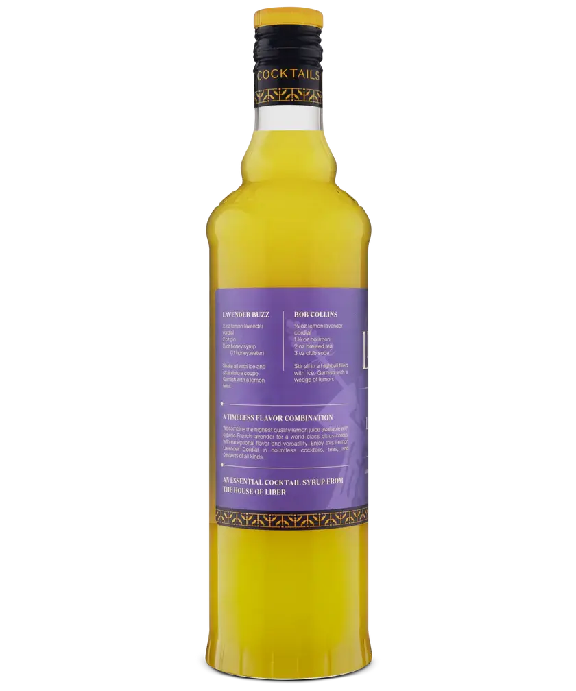 Liber & Co. - Wholesale Cocktail Mix/Syrup - Lemon Lavender Cordial1