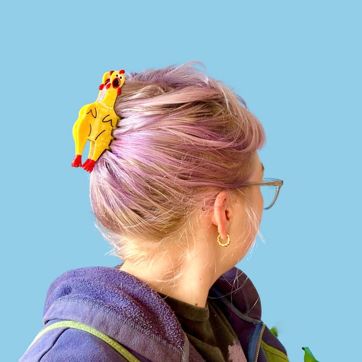 The Peach Fuzz - Wholesale Hair Accessories Set - Women's - Rubber Chicken Hair Claw3