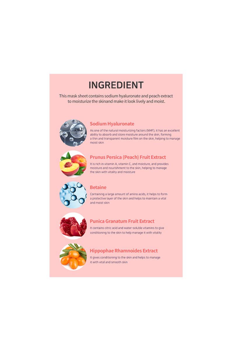 PINEAPPLE Beauty – Engroshandel Ansigtsmaske – Esfolio ESMPPUPEA Fugtighedsmaske med ferskenessens og hyaluronsyre - 10 stk.4