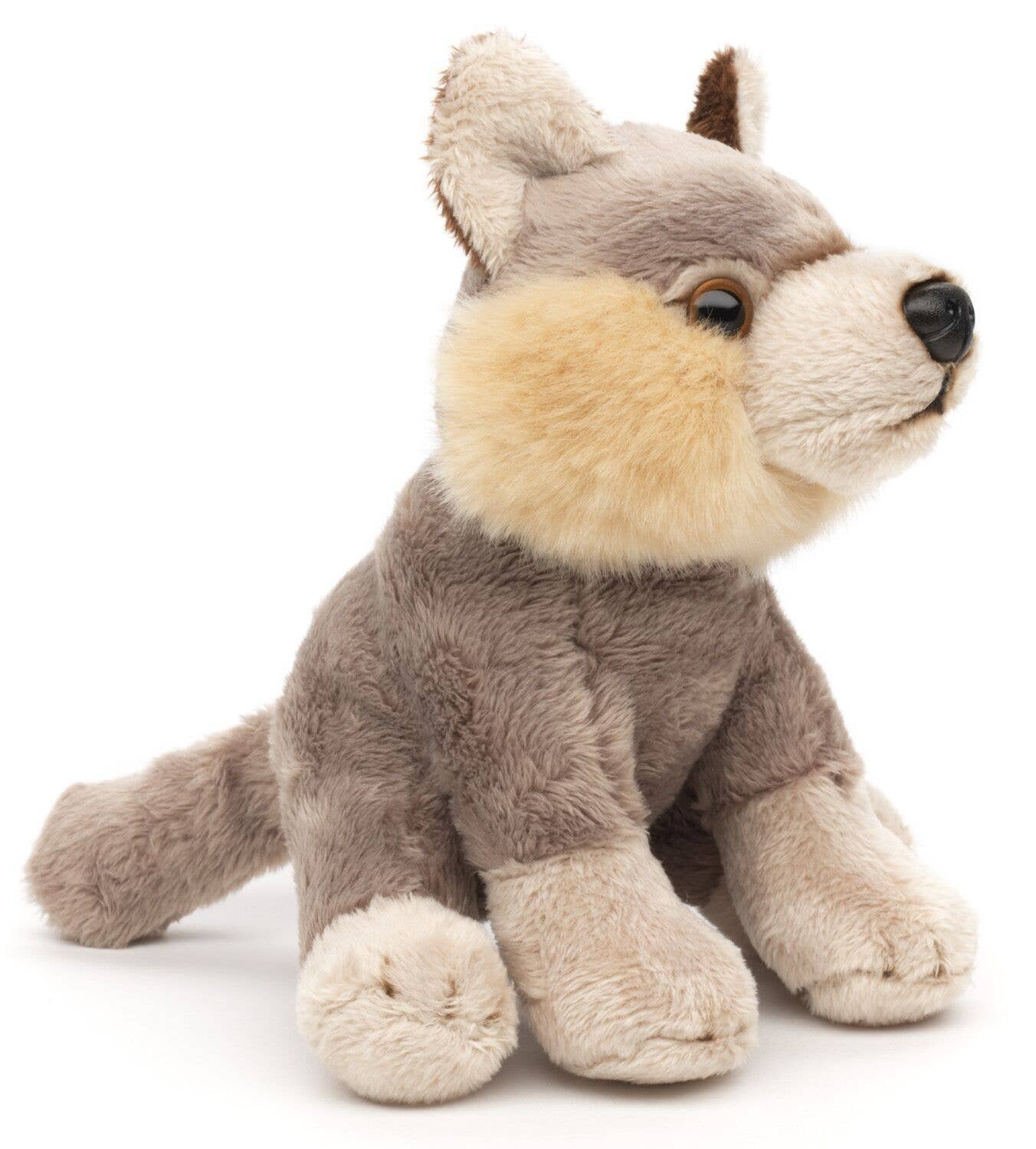 Uni Toys – wholesale Stuffed/plush toy – Kids & baby – Wolf Plushie - 15 cm (length) - cuddly/plush toy1