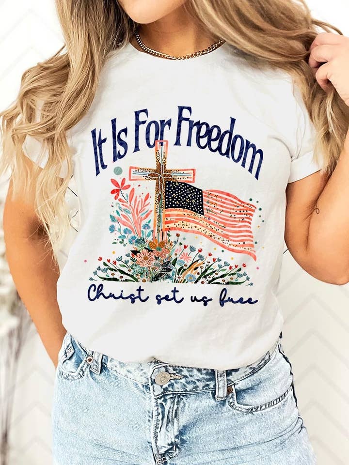 Het Is Voor Vrijheid Grafisch T-shirt voor wholesale door COLORBEAR