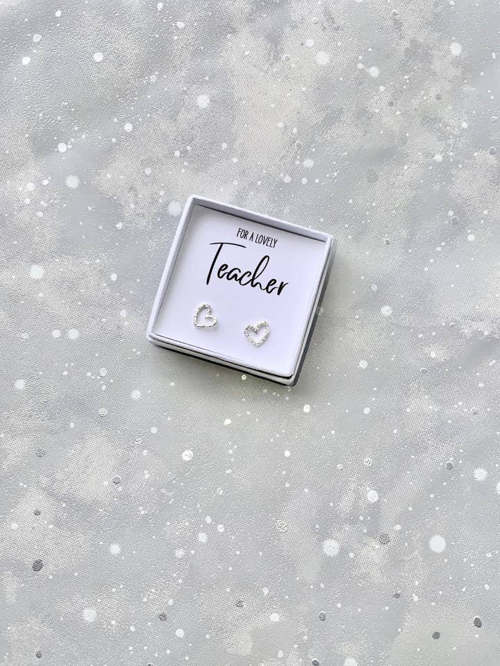 Preciosos pendientes en forma de corazón para profesores, regalo especial para venta al por mayor de The Gift Club