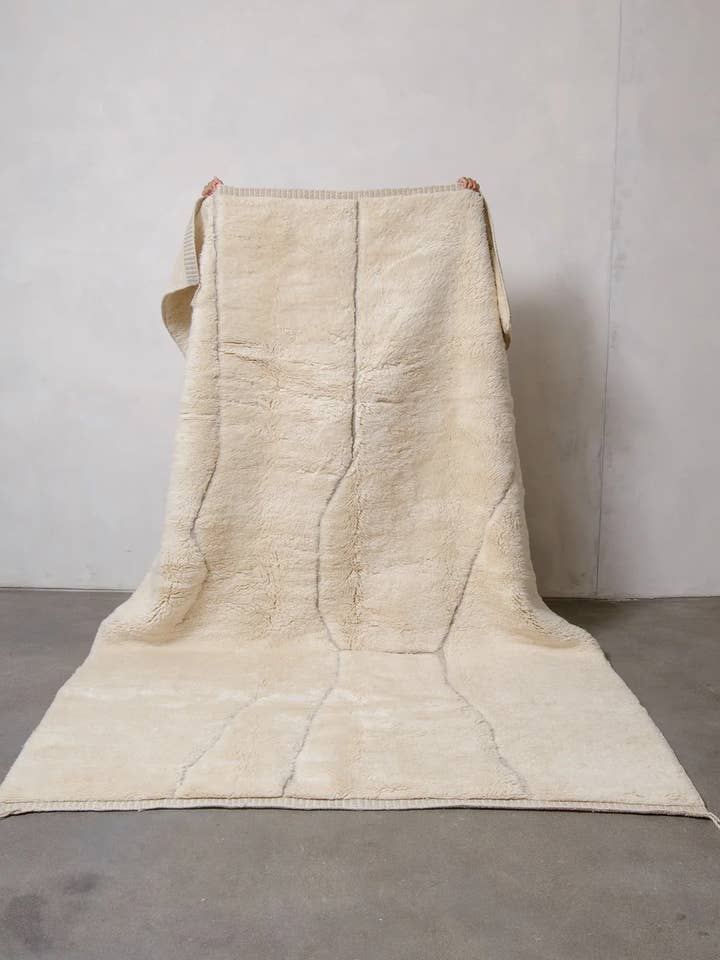 Hand tufted White Moroccan Berber Rug, Shag rug, Area rug for wholesale by BerberNest