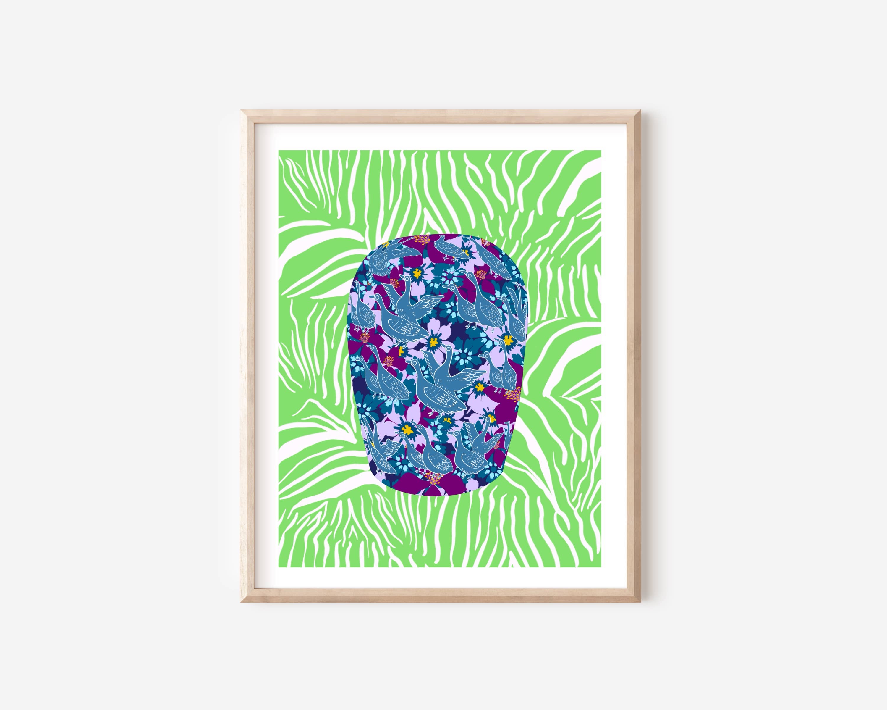 HoldThatPunch - Wholesale Art Print - Maximalist Chinoiserie - Ginger Jar No. 1 (Green)