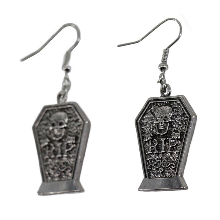 RIP CASKET NECKLACE, GRAY for wholesale by Western Fashion