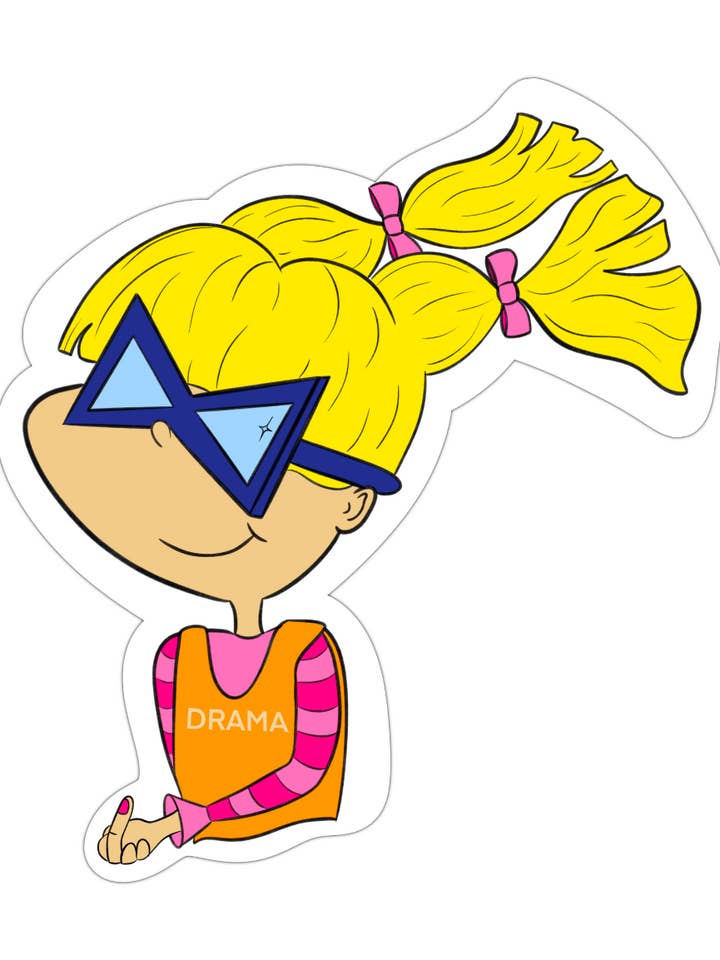 Angelica Rugrats klistermärke för wholesale av Caroline Reece Designs