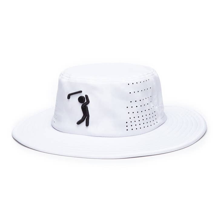 Bogeyman White - Sombrero de Cubo para venta al por mayor de Bogey Bros Golf Co
