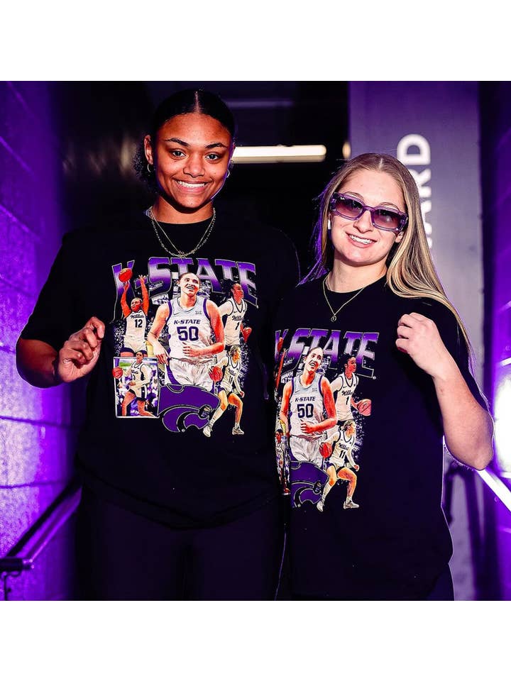 Black KState Graphic Tee for wholesale on Faire