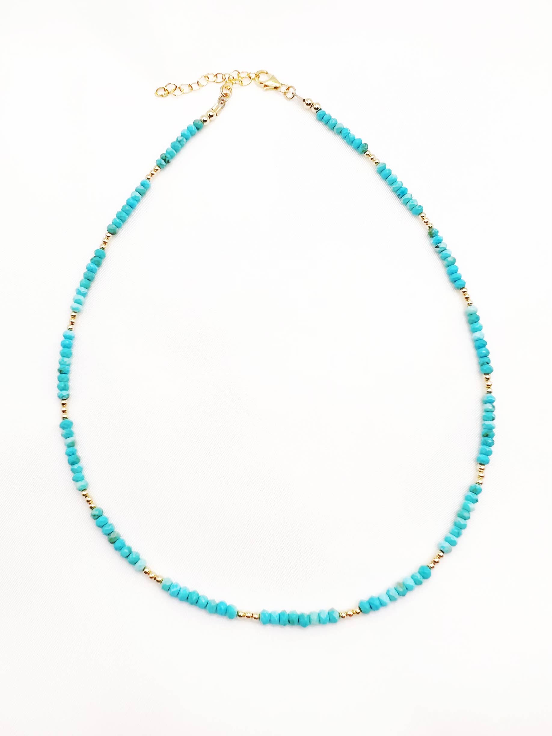 True by Kristy Jewelry - Wholesale Beaded/Pearl Necklace - Free Spirit Turquoise Beaded Necklace Gold Filled5