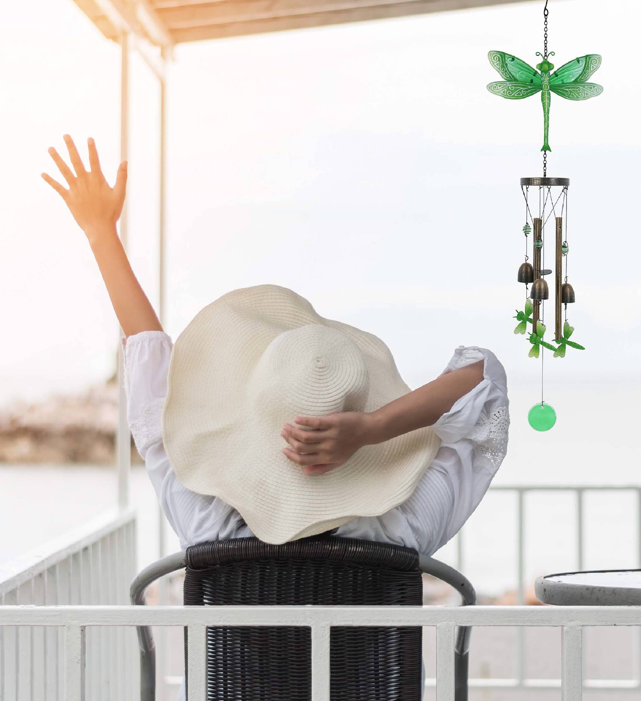 Cota Global - Wholesale Wind Chime - Wind Chime - Green Garden Dragonfly5