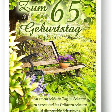 Nummer verjaardag/wenskaart/65e verjaardag/ 521665 voor wholesale door Yabué