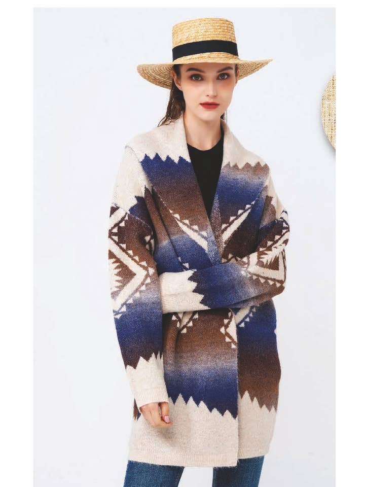 Nativo - Wholesale Cardigan - Women's - AMC06 - Lady's Long Sleeve Cardigan