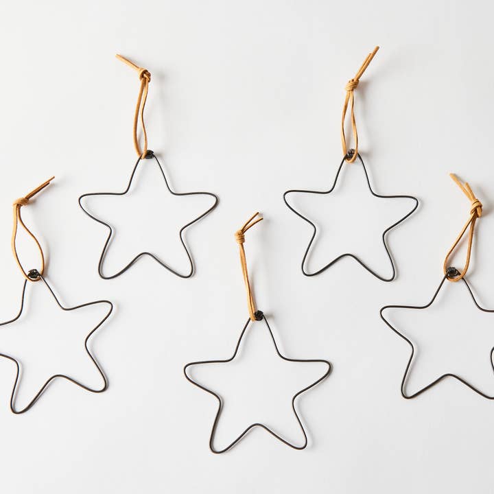 Wire Star Ornaments- Set of 5 for wholesale by Celina Mancurti, LLC